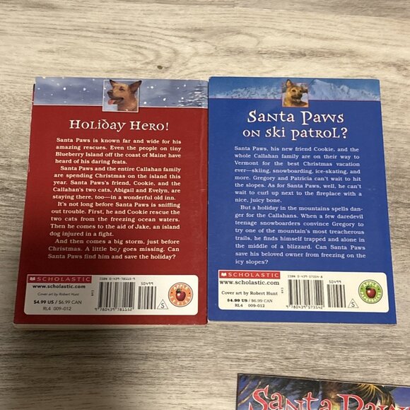 Santa Paws Book Lot 7 Holiday Chapter Books Puppies Lost Dogs Nicholas Edwards - Picture 5 of 7